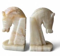 Marble Horse Bookends | eBay