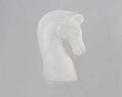 White Solid Hand Carved Greek MARBLE HORSE HEAD - Etsy