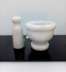 Handcrafted Marble Mortar and Pestle Set: Kitchen & Home ...
