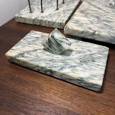 Antique Ornate Marble/Alabaster Double Inkwell Set Stamp ...