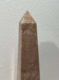 Vintage Modernist Carved Italian Pink Marble Obelisk Art Deco MCM 18” Tall HEAVY | eBay