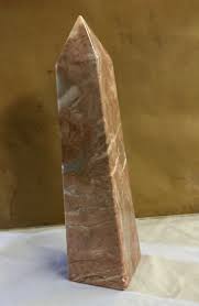 Obelisk Paperweight Sculpture Polished Pink Marble 8.25” sandstone | eBay
