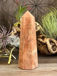 Peach Moonstone Tower, Peach Moonstone Point, Healing Tower - Etsy