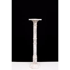 19th Century Italian Alabaster Pedestal, 1880s | Chairish