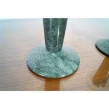1980's Post-Modern Memphis Style Marble & Lucite Candleholders - a Pair | Chairish