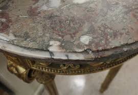 Lot - PETITE LOUIS XVI-STYLE DEMILUNE CONSOLE TABLE