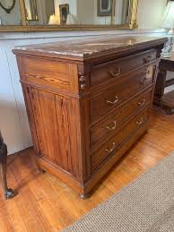 Antique French Pine Chest with Marble Top – Red Schoolhouse ...
