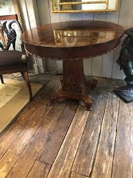 Sumptuous Mahogany Ebony and Satinwood Veneer Round Table at 1stDibs