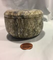 vintage White gray ivory green Marble Trinket Jewelry Box dish lid home decor 3" | eBay