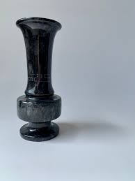 Black Stone Vase With Egyptian-style Etchings - Etsy