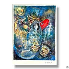 Sold at Auction: Marc Chagall, Marc Chagall Bella AP Lithograph