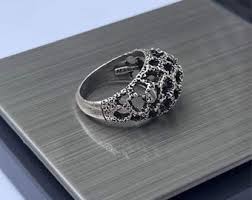 Texas Nugget Ring Mid-century Sterling Size 8.5, 7.5, Vintage 925 Brutalist, Modernist Silver Jewelry - Etsy