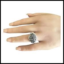 3.15 Carats Exquisite Natural Blue Sapphire and Diamond 14K Solid . For Sale at Ruby Lane