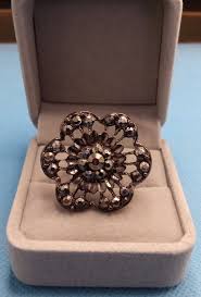 Marcasite Ring BoHo Large Adjustable Flower Ring Large ...