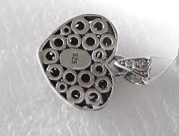 Heart & Butterfly Pendant in 925 Sterling Silver, 4.4 grams, 1inch | eBay