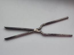 Vintage Hair Curling Iron Hair Curler Tongs Steel Curling ...