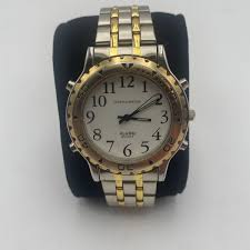 Unisex Dual Tone Talking Watch With White Dial | eBay