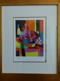 Abstract Art - Marcel Mouly La Compotier Rose - Limited Edition 300, COA | eBay