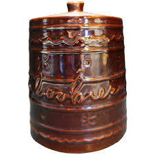 Marcrest Stoneware Brown Daisy Dot Cookies Jar. For Sale at ...