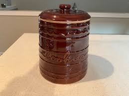 Vintage Marcrest Daisy Dot Brown Stoneware Tapered Cookie ...