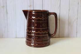 Vintage 1950s Marcrest LARGE Water Pitcher Daisy Dot Warm ...