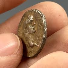 Ancient Roman Greek Solid Silver Two King Faces Unique Coin ...