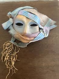 Signed Dominique Caron Leather Mask. Hand Painted | eBay