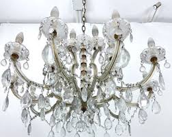 Mid-century Maria Teresa Crystal and Brass Large Chandelier. Italy 1940s - Etsy