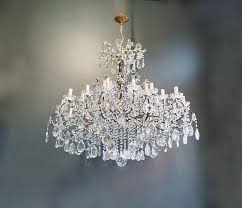 Huge Candelabrum Crystal Antique Chandelier Ceiling Lustre Art Nouveau For Sale at 1stDibs | sandlear