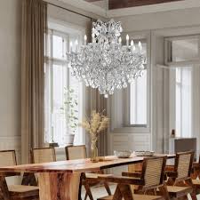 Crystorama Maria Theresa 19-Light Polished Chrome Traditional Crystal Chandelier 4418-CH-CL-MWP at Lowes.com