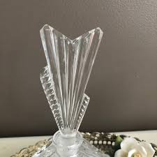 Vintage Crystal Perfume Bottle, Art Deco, Vanity Tray Decor ...