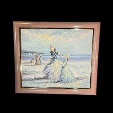 VTG Marie Charlot Original Oil On Canvas Painting “Women On ...