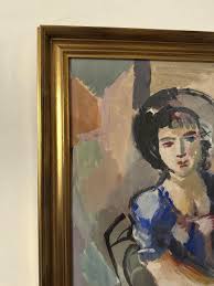 Female Portrait - Vintage Original Mid-century Modern ...