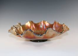 Vintage Dugan Handmade Carnival Glass Windflower Bowl "exquisite" - Etsy