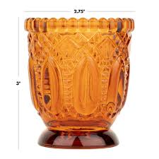 Koyal Wholesale Vintage Glass Candle Holder (Pack of 6), 3 x 2.75 (Amber): Buy Online at Best Price in UAE - Amazon.ae