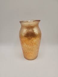 Jeanette Glass "Marigold Tree Bark" 7 5/8 Inch Vase | eBay