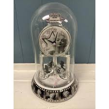 MARILYN MONROE PORCELAIN Dome CLOCK with ROTATING SPINDAL ...