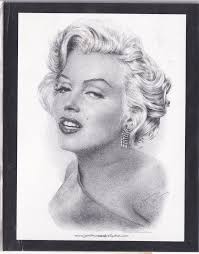 A Jonathan Wood Collection Pencil Drawing Print Marilyn ...