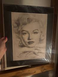 Marilyn Monroe drawing Like new | Mercari
