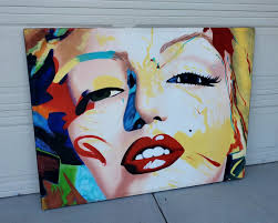 Vintage 1960's Large Pop Art Original Acrylic Painting James Gill Marilyn Monroe | eBay