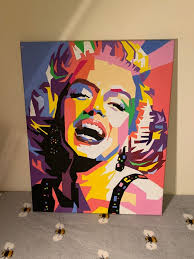Marilyn Monroe Pop-art Acrylic Painting - Etsy