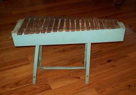 Old Antique Vtg Ca 1900s Home Made Folk Art Xylopnone W/ Original Blue Paint Works - Etsy