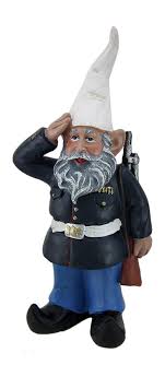 8 inch Dress Blues Bill Saluting U.S. Marine Military Garden and Shelf — Zeckos