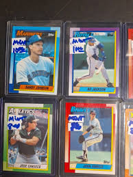 1990 Topps Baseball Card Lot Of 25 Stars/Rookies. Mint ...