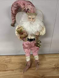 Vintage Pink Fairy Santa Claus Elf Pixie Ornament With Wings ...