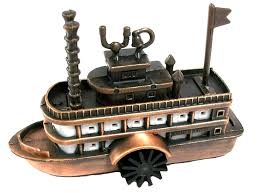 Paddle Wheel Riverboat Die Cast Metal Collectible Pencil Sharpener