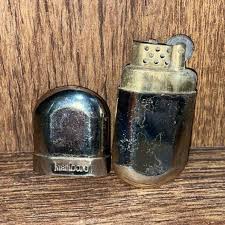 Vintage Marlboro Cigarette Silver Brass Zippo Lighter Small ...