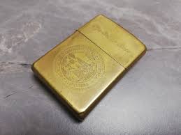 VTG VERY RARE 1996 BRASS ZIPPO USA THE GOLDEN STATE "STATE ...