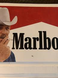 Vintage Marlboro Man Embossed Metal Sign Stout Industries ...