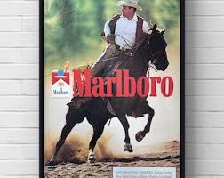 Vintage 1990s Marlboro Cigarettes 90s Western Cowboy ...